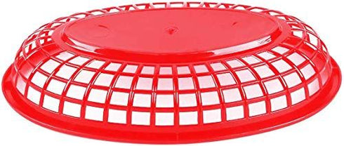 Catercare Plastic Fast Food Basket- Red- 240 x 130 x 50mm- Pack of 48